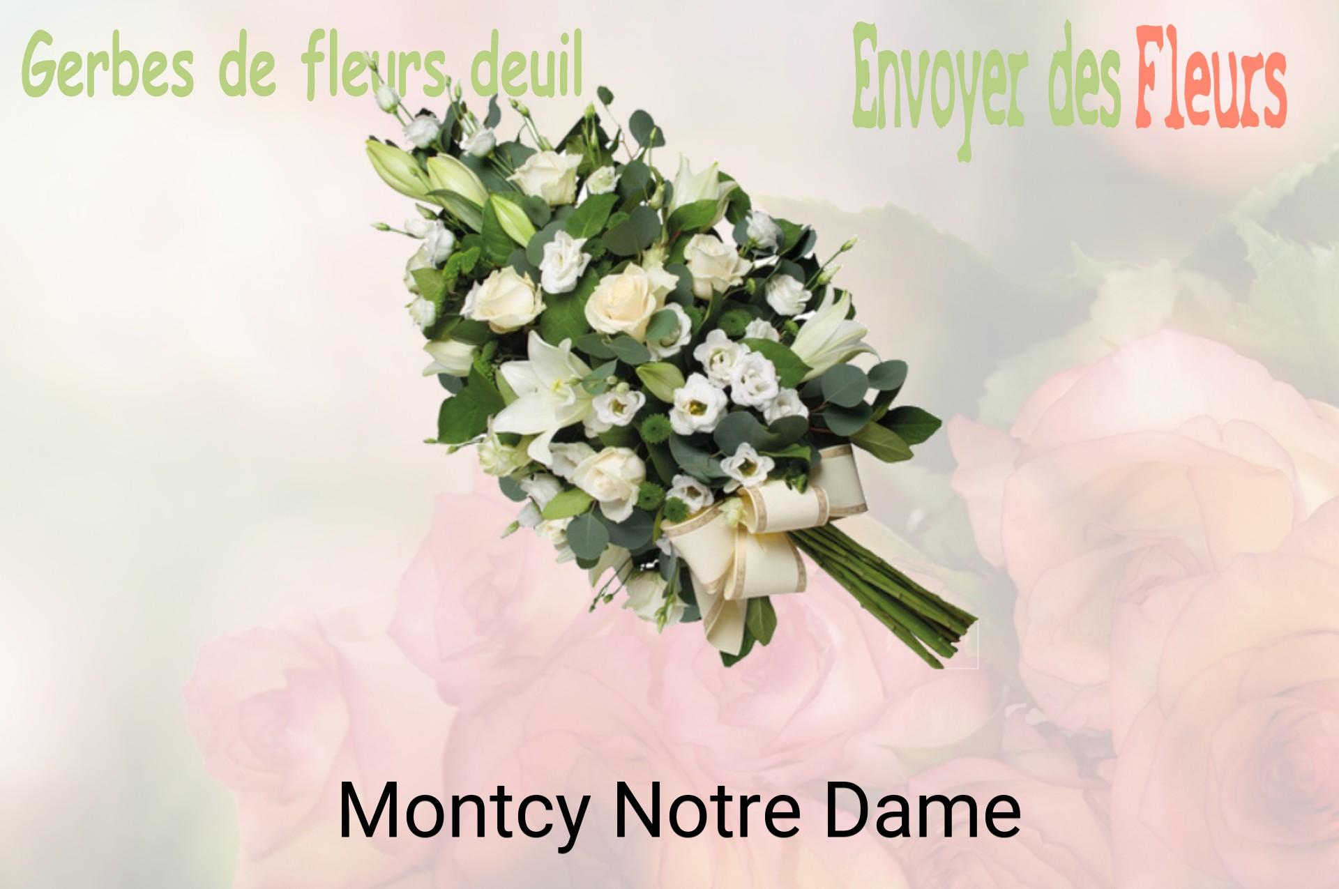 Gerbe de fleurs de deuil livrée à Montcy-Notre-Dame